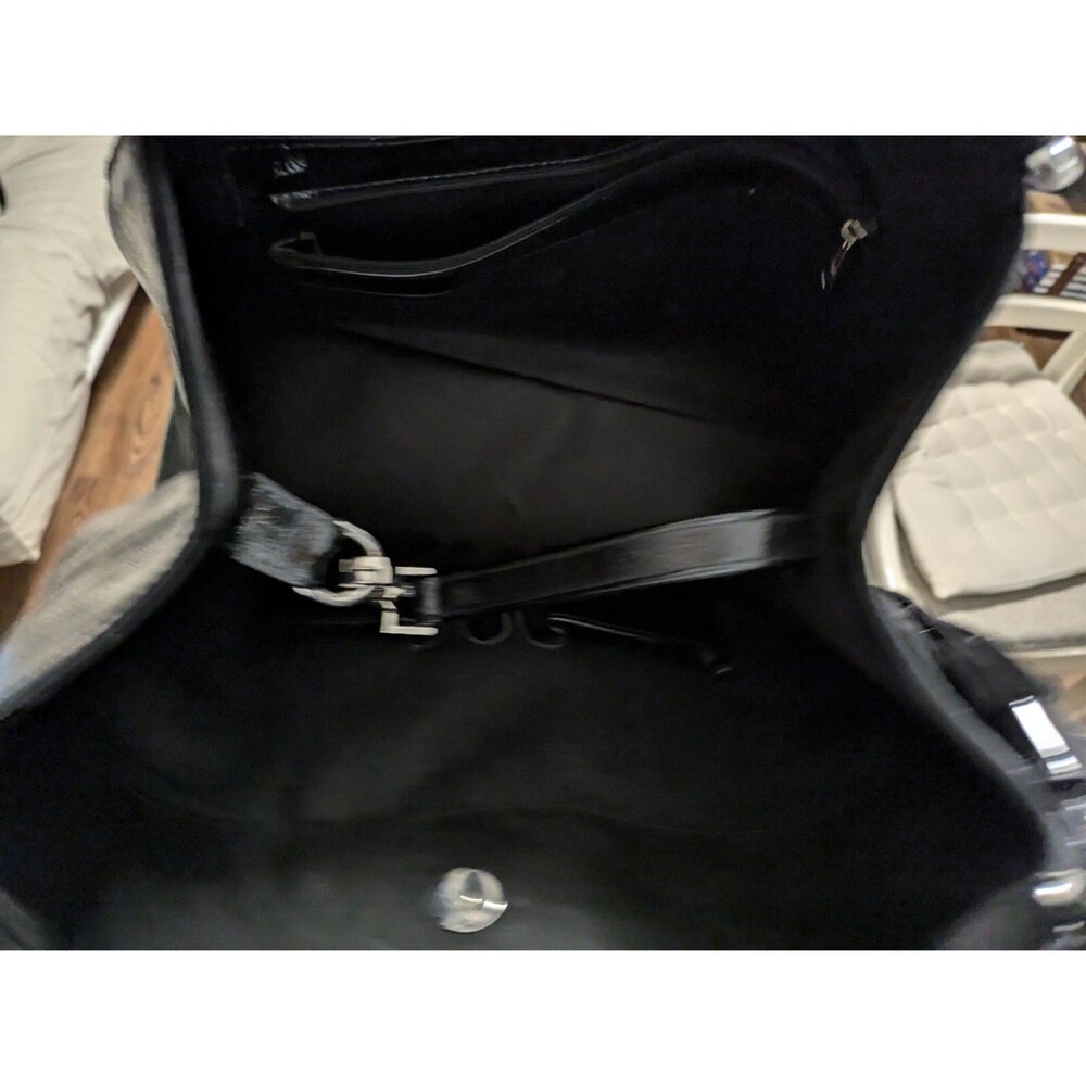 Giani Bernini Patent Black Leather Tote Bag Black Purse - Picture 3 of 9